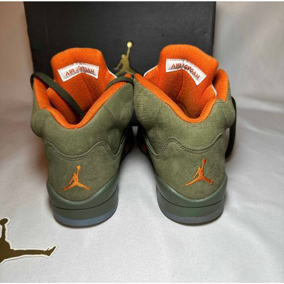 Size 6.5 - Nike Air Jordan 5 Retro GS Olive 2024 Men's Shoes Ships Now - Picture 5 of 10